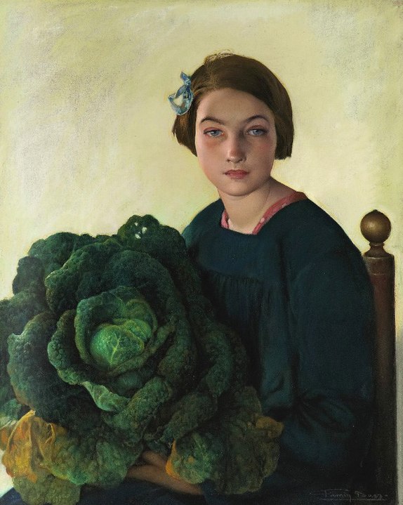 Firmin Baes girl and the cabbage
